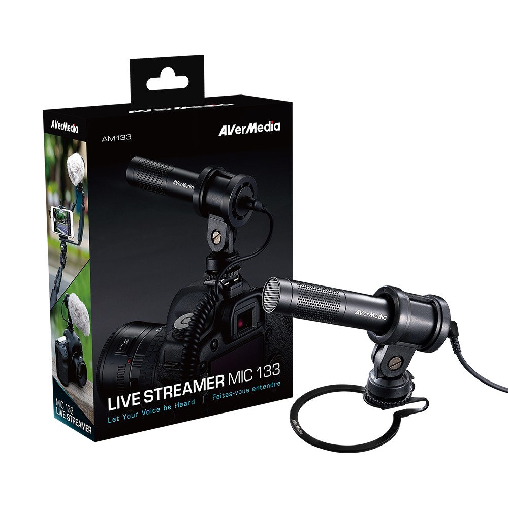 AVerMedia AM133 microphone Noir Microphone pour entretien AVerMedia AM133 microphone Noir Microphone pour entretien