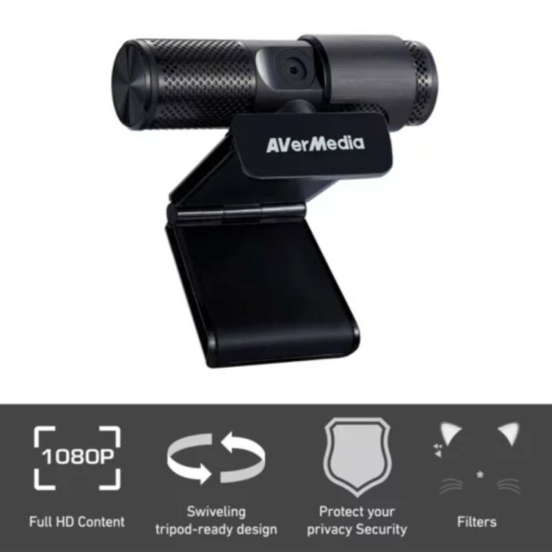 AVerMedia BO311D Live Streamer DUO webcam 2 MP 1920 x 1080 pixels USB 2.0 Noir