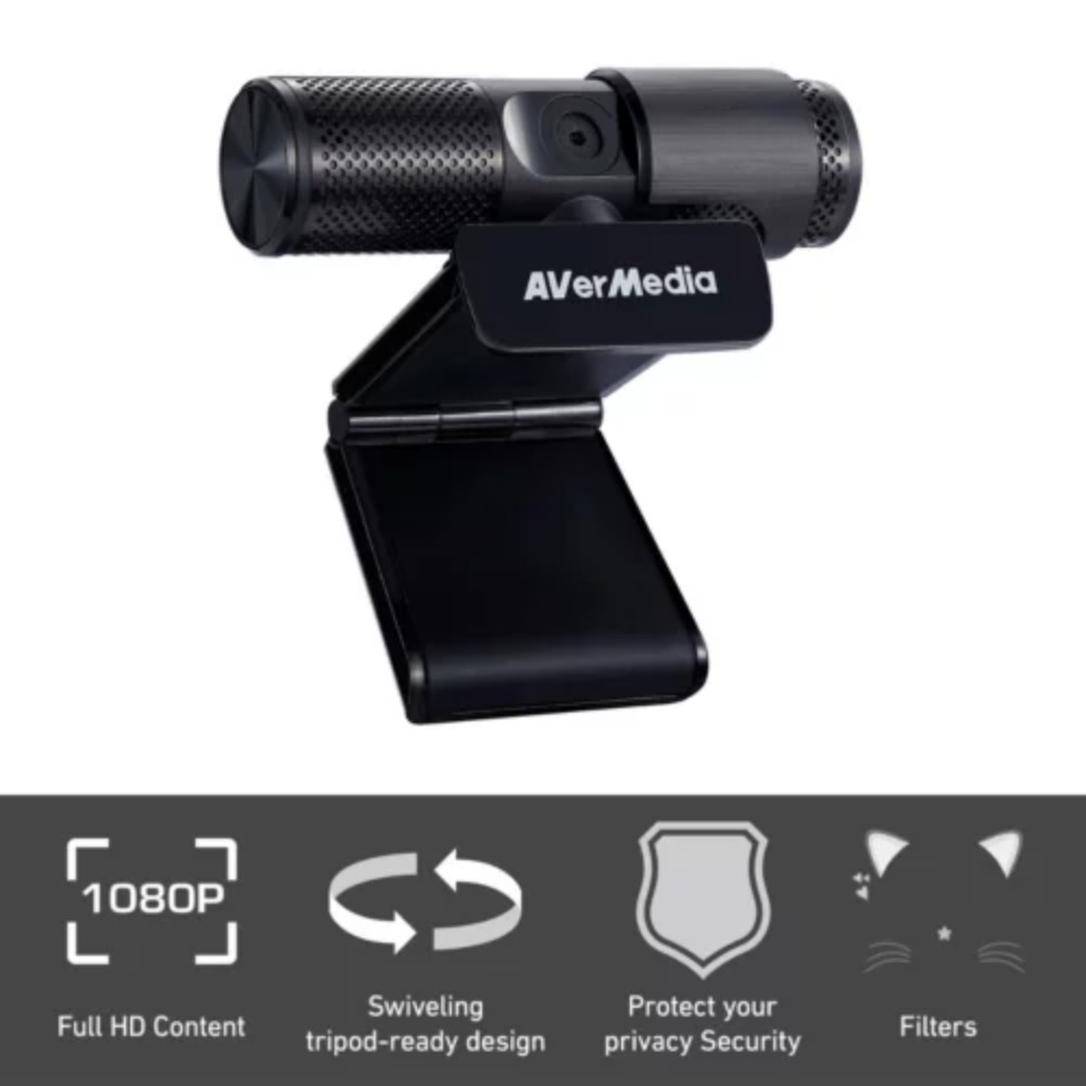 AVerMedia BO311D Live Streamer DUO webcam 2 MP 1920 x 1080 pixels USB 2.0 Noir AVerMedia BO311D Live Streamer DUO webcam 2 MP 1920 x 1080 pixels USB 2.0 Noir