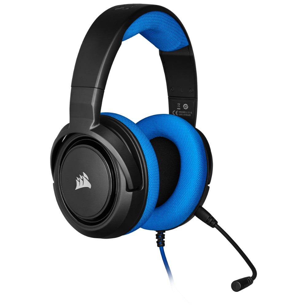 Corsair HS35 Casque Avec fil Arceau Jouer Noir, Bleu Corsair HS35 Casque Avec fil Arceau Jouer Noir, Bleu