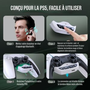 Adaptateur Bluetooth pour PS5 Adaptateur Bluetooth pour PS5