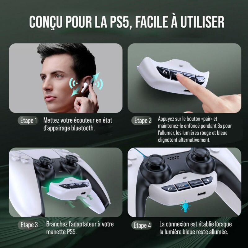 Adaptateur Bluetooth pour PS5