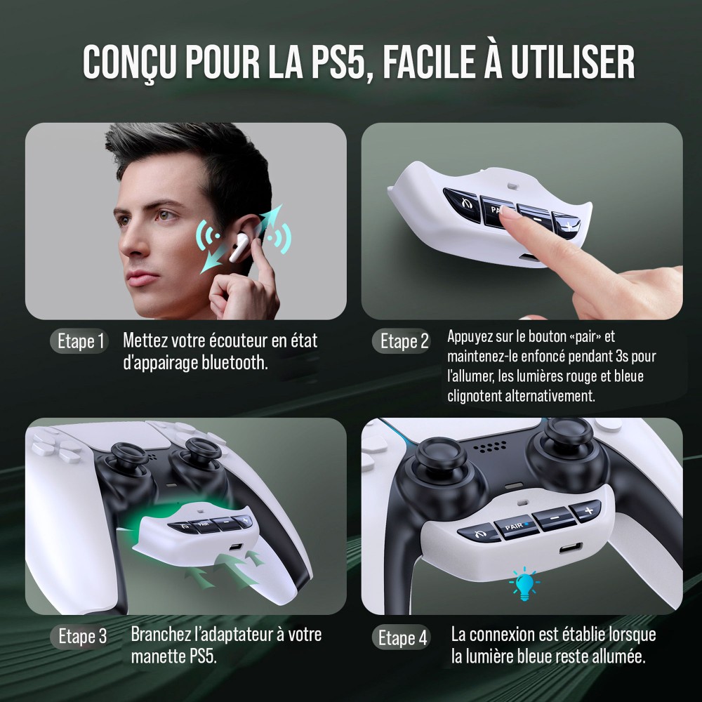 Adaptateur Bluetooth pour PS5 Adaptateur Bluetooth pour PS5