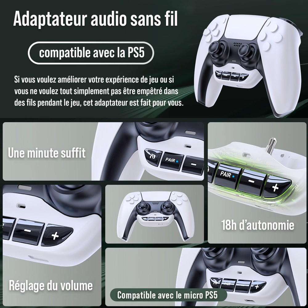 Adaptateur Bluetooth pour PS5 Adaptateur Bluetooth pour PS5