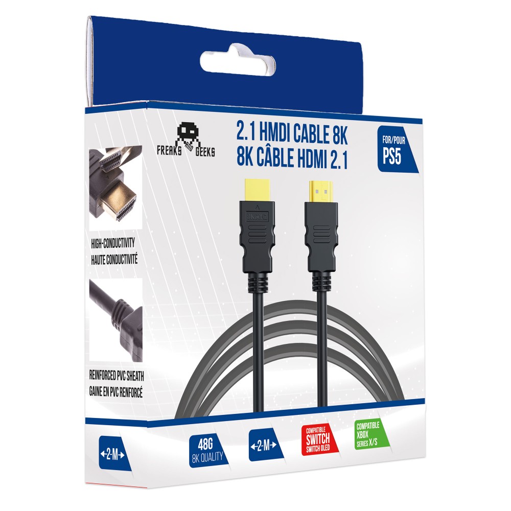 Câble HDMI Ethernet 2.1 8K 2 mètres Câble HDMI Ethernet 2.1 8K 2 mètres