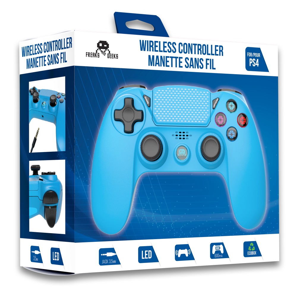 Manette sans fil pour PS4 - Bleu fluo Manette sans fil pour PS4 - Bleu fluo