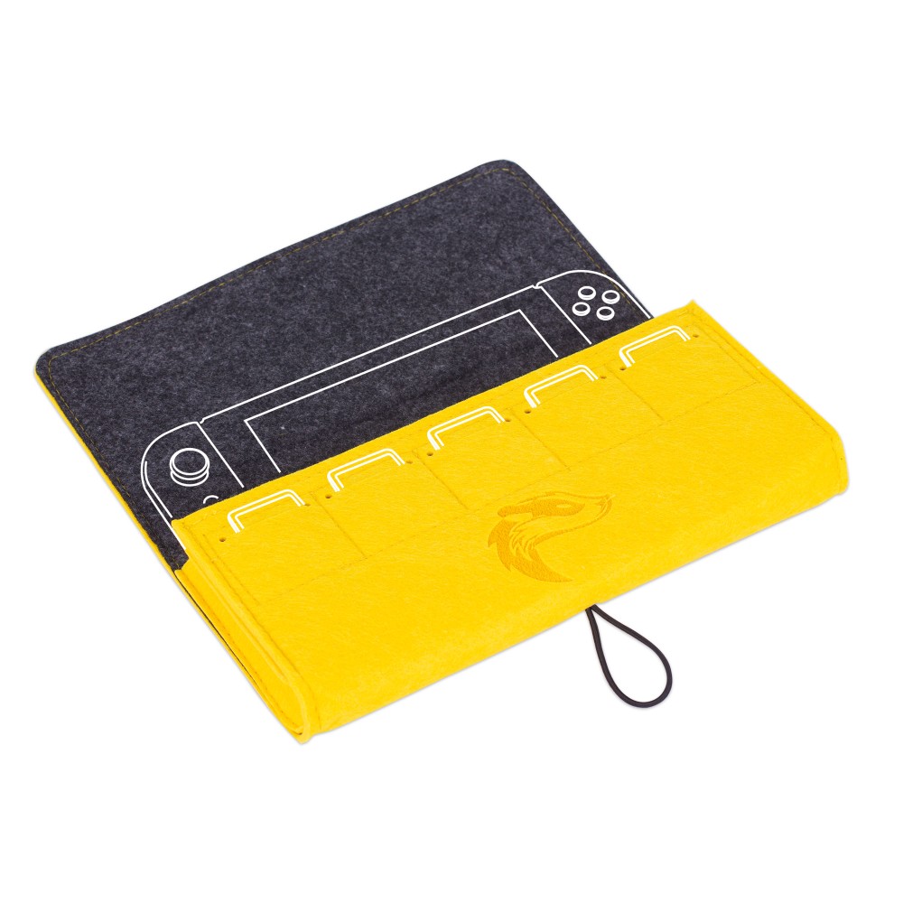 Pochette feutrine pour Nintendo Switch - Jaune Pochette feutrine pour Nintendo Switch - Jaune