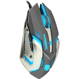 Souris gaming optique filaire Warrior 3200 DPI - Gris & Bleu Souris gaming optique filaire Warrior 3200 DPI - Gris & Bleu