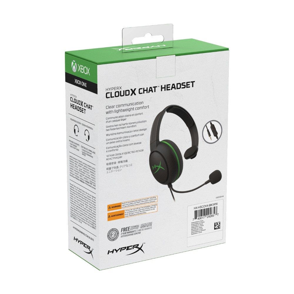 Casque gaming Cloud Chat pour Xbox One - Noir & Vert Casque gaming Cloud Chat pour Xbox One - Noir & Vert