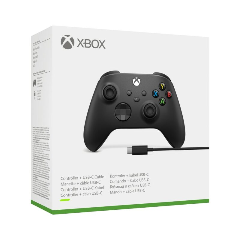 Manette de jeu Xbox sans fil avec câble de charge PC - Noir