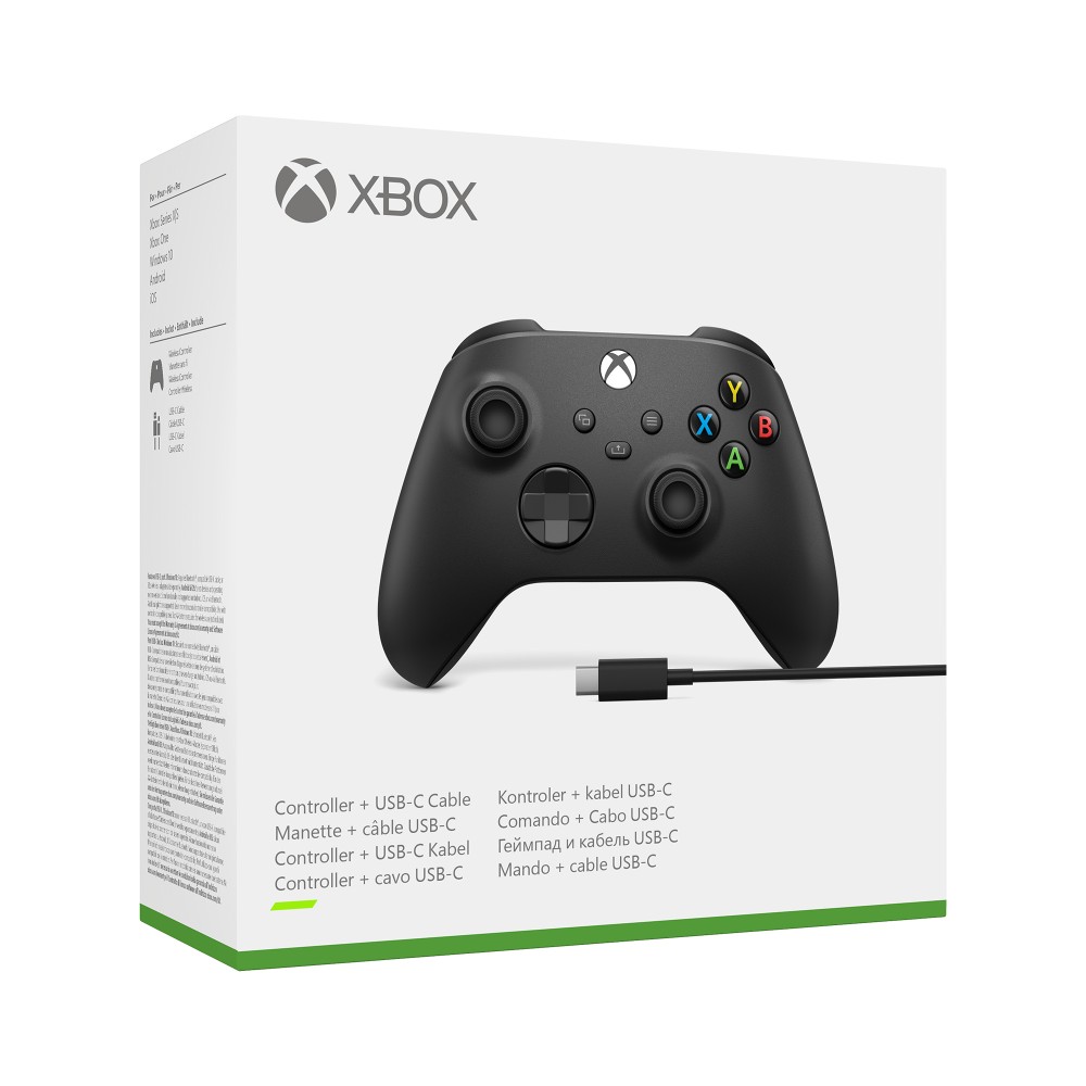 Manette de jeu Xbox sans fil avec câble de charge PC - Noir Manette de jeu Xbox sans fil avec câble de charge PC - Noir