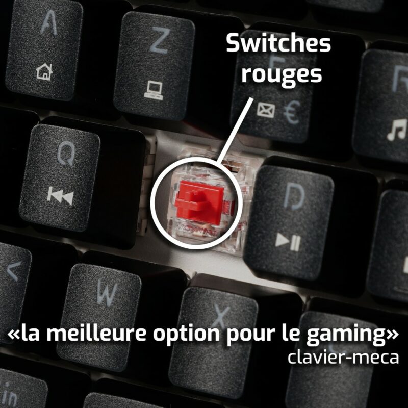 Clavier gaming mécanique compacte CA-100 TKL