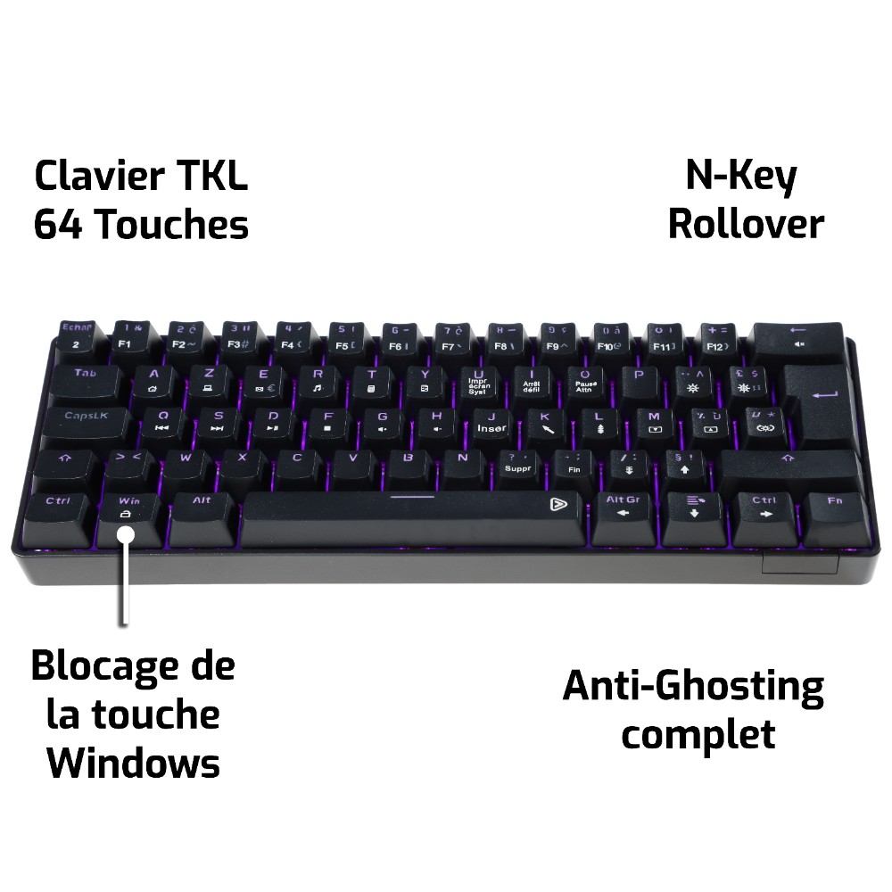 Clavier gaming mécanique compacte CA-100 TKL Clavier gaming mécanique compacte CA-100 TKL