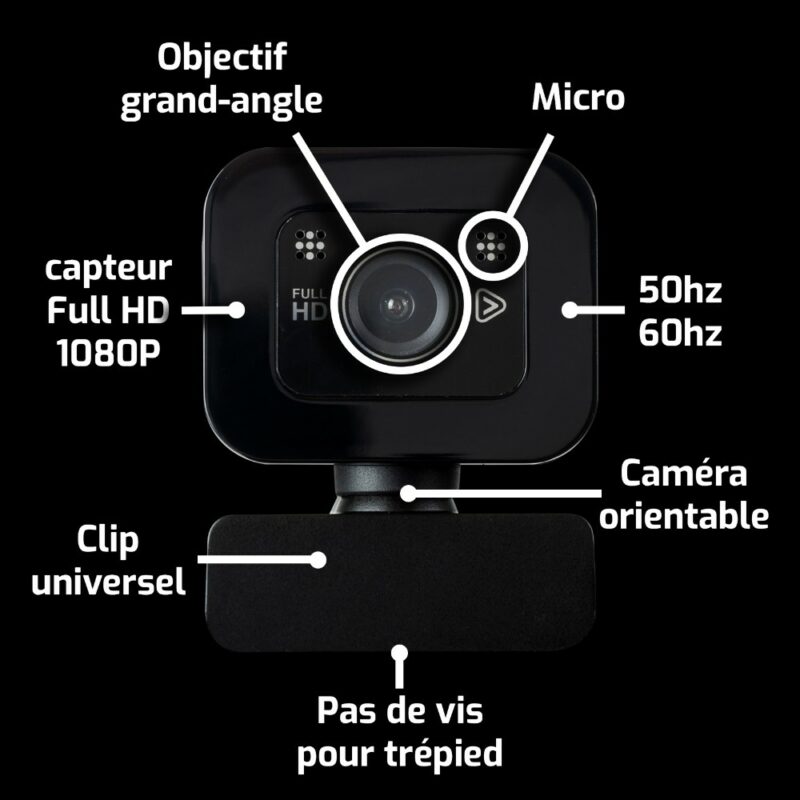 Webcam gaming haute définition CS-30 - Noir
