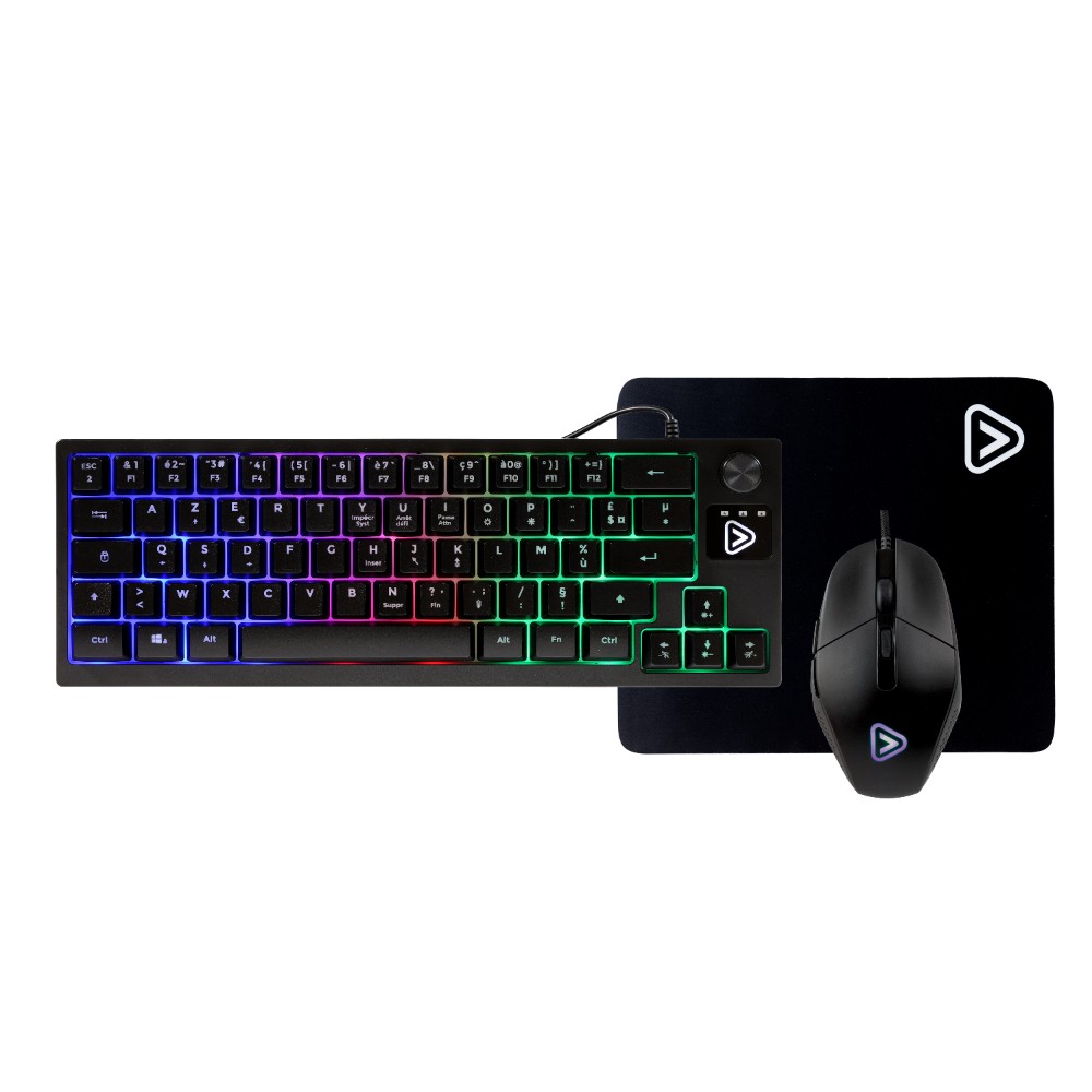 Pack gaming PG-7 : Clavier + souris + tapis Pack gaming PG-7 : Clavier + souris + tapis
