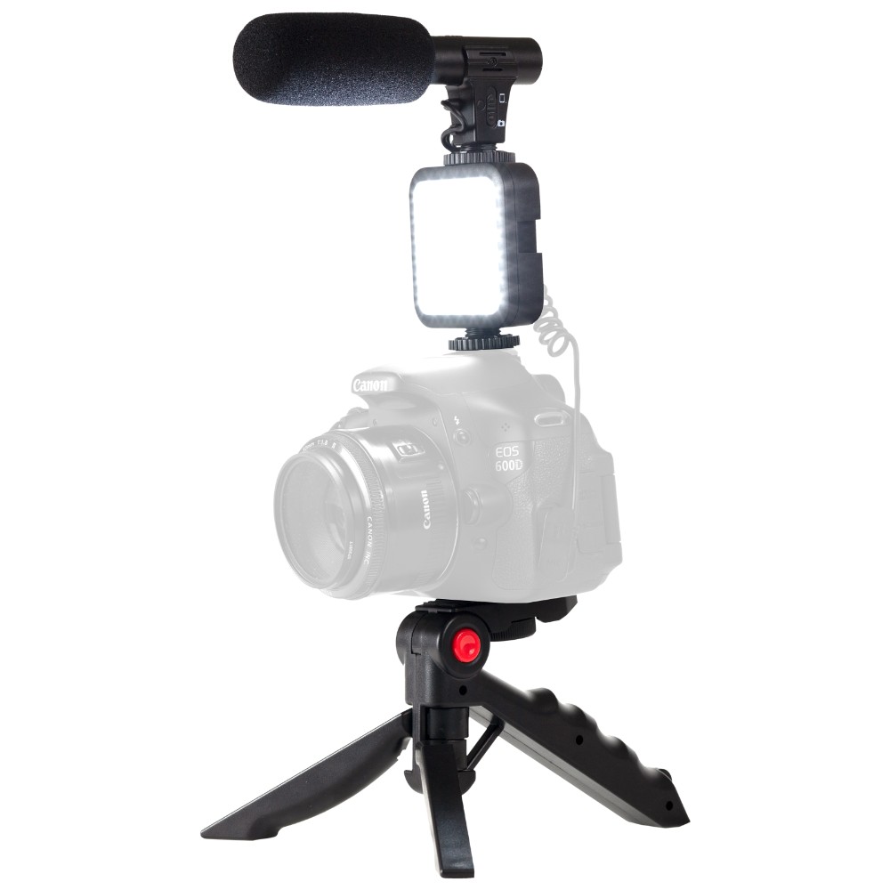 Pack gaming Expert Streaming PS-50 : Trépied, LEDs, Lampe vidéo, Micro cardïoide, Déclench Pack gaming Expert Streaming PS-50 : Trépied, LEDs, Lampe vidéo, Micro cardïoide, Déclench