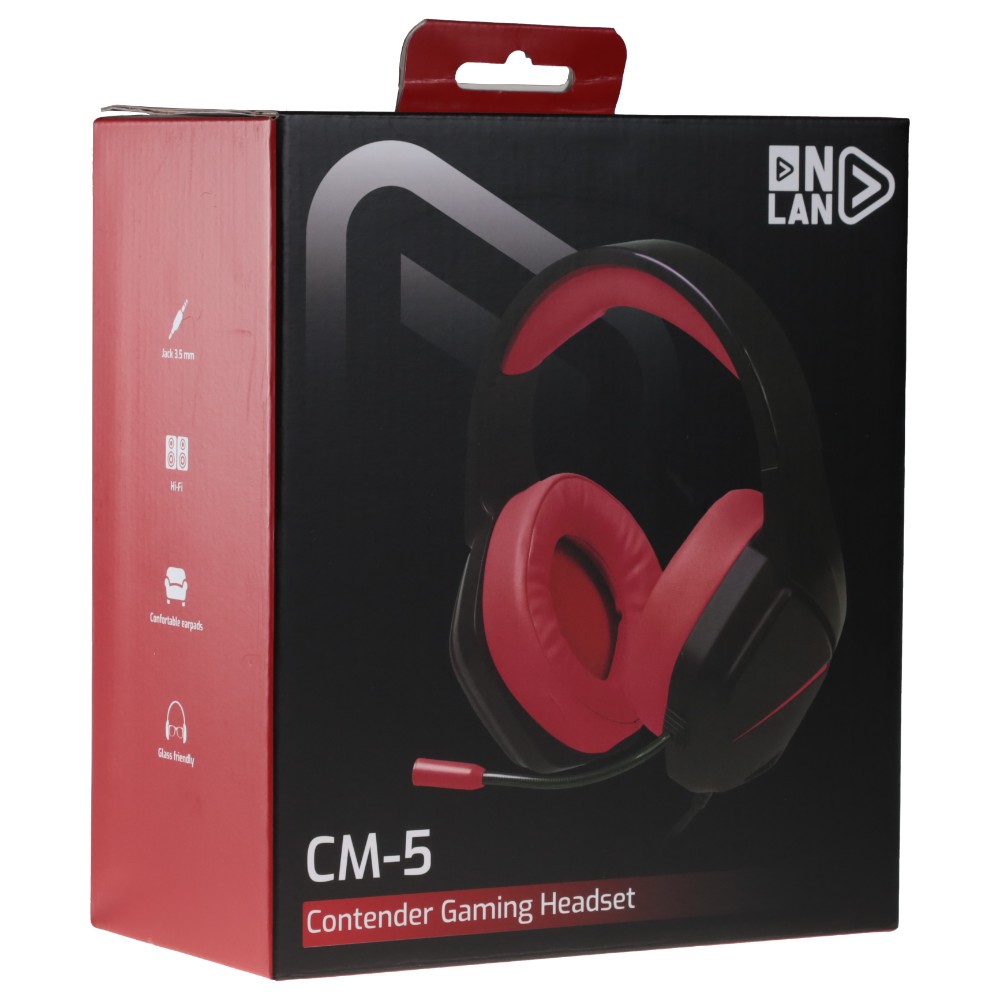 Casque-micro gaming CM-5 pour Nintendo Switch - Noir & Rouge Casque-micro gaming CM-5 pour Nintendo Switch - Noir & Rouge