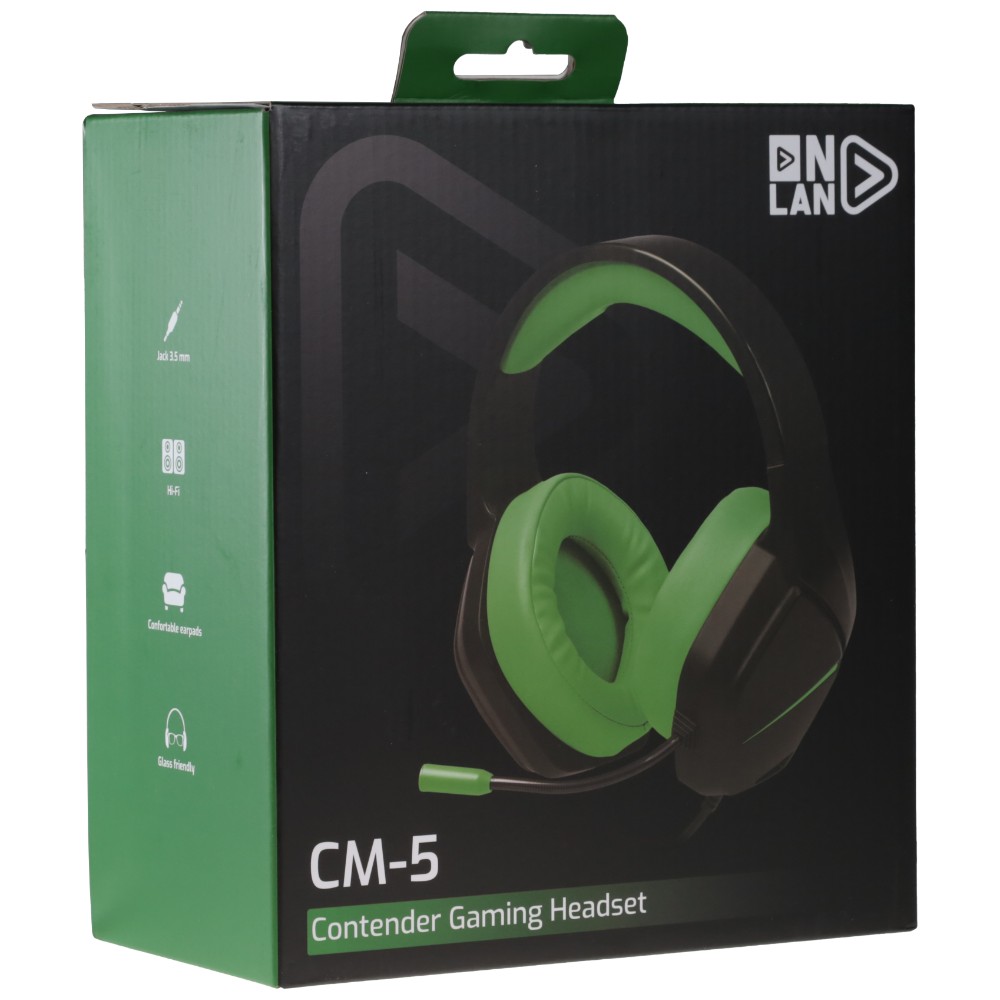 Casque-micro gaming CM-5 pour Xbox - Noir & Vert Casque-micro gaming CM-5 pour Xbox - Noir & Vert