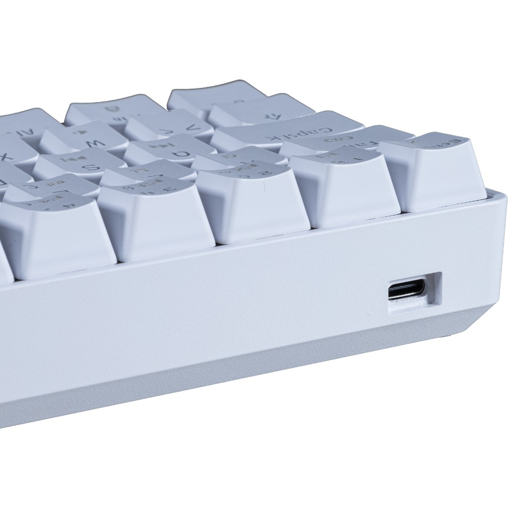Clavier gaming mécanique TKL rétroélairé CA-150 - Blanc Clavier gaming mécanique TKL rétroélairé CA-150 - Blanc