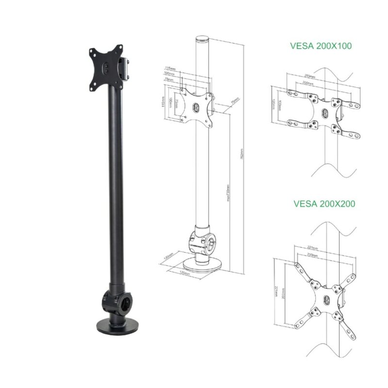Support de fixation pour écran PC/TV gaming
