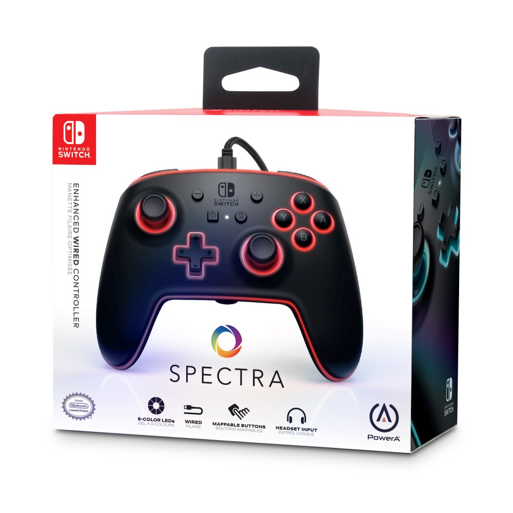 Manette de jeu filaire édition Spectra pour Nintendo Switch - Noir Manette de jeu filaire édition Spectra pour Nintendo Switch - Noir