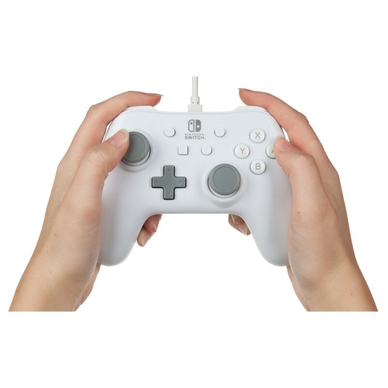Manette de jeu filaire pour Nintendo Switch - Blanc Mat