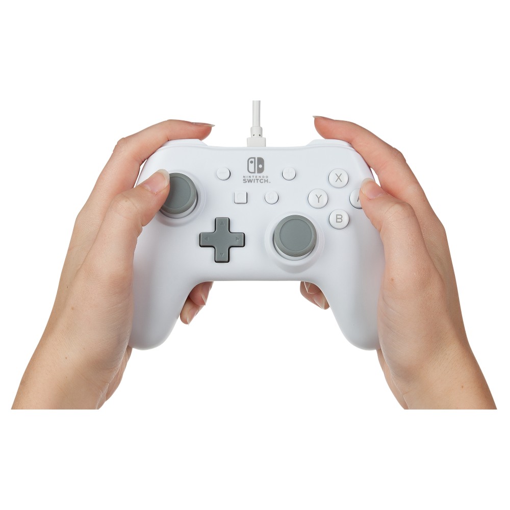 Manette de jeu filaire pour Nintendo Switch - Blanc Mat Manette de jeu filaire pour Nintendo Switch - Blanc Mat