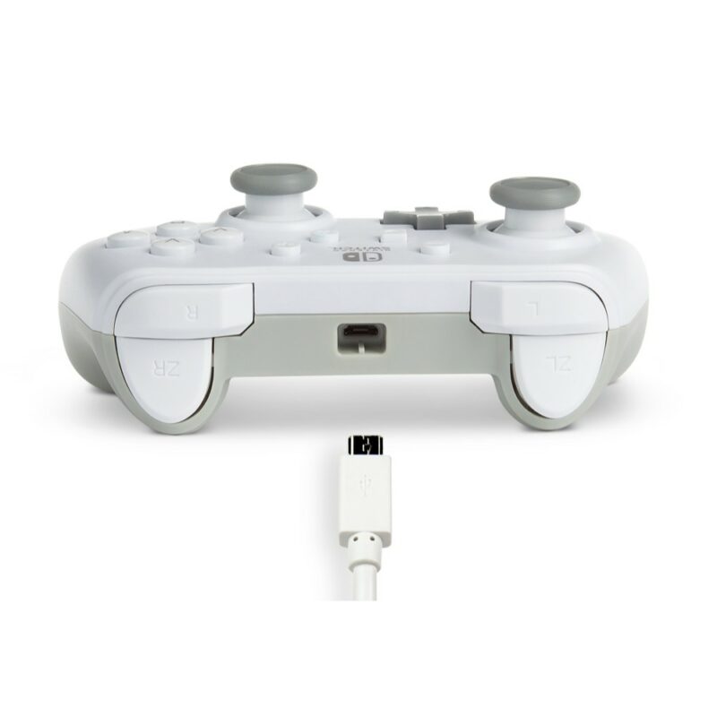 Manette de jeu filaire pour Nintendo Switch - Blanc Mat