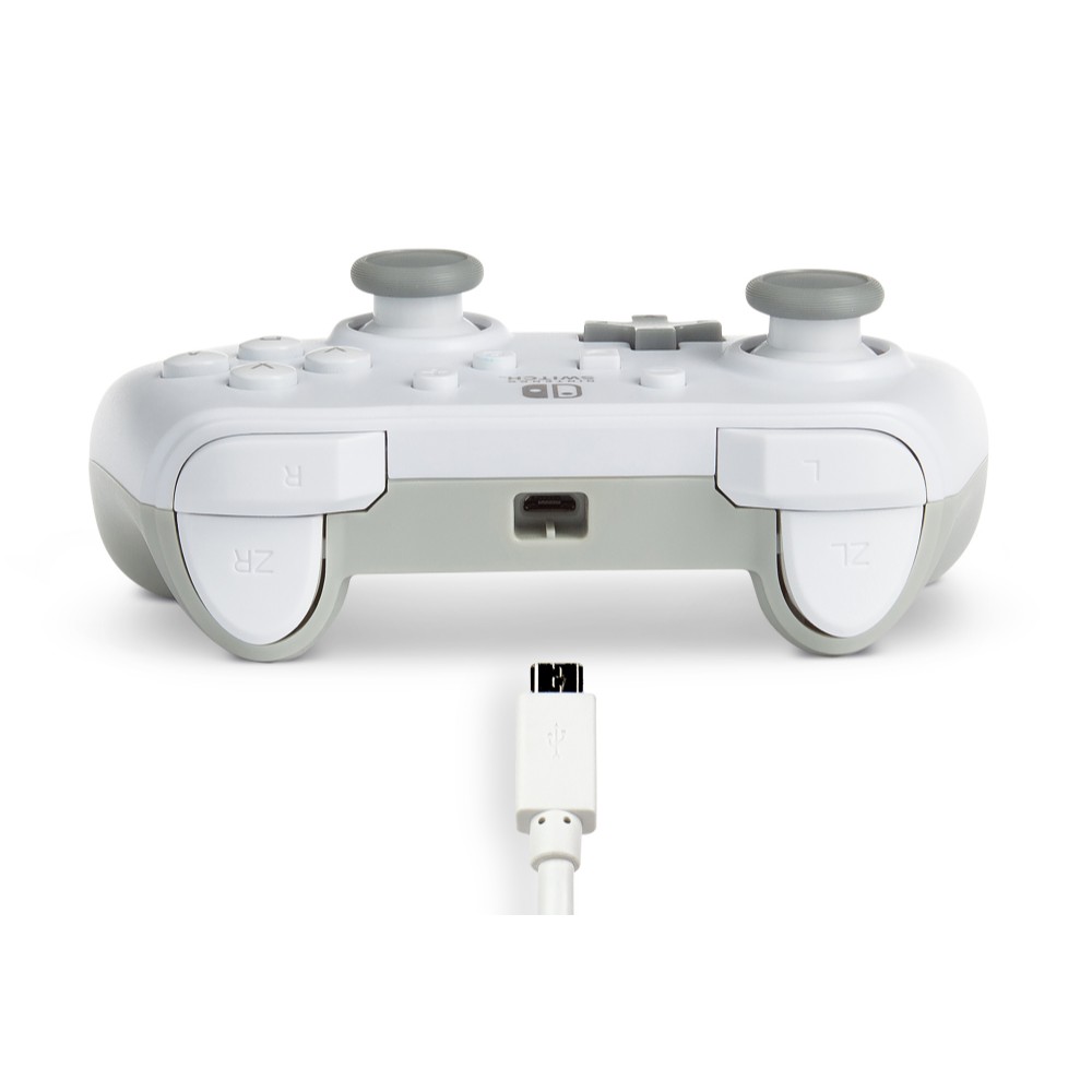 Manette de jeu filaire pour Nintendo Switch - Blanc Mat Manette de jeu filaire pour Nintendo Switch - Blanc Mat