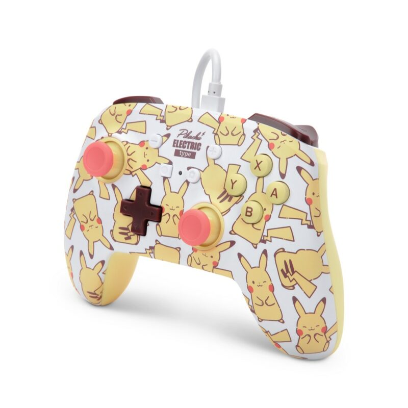 Manette de jeu filaire édition Pokémon Pikachu Blush pour Nintendo Switch