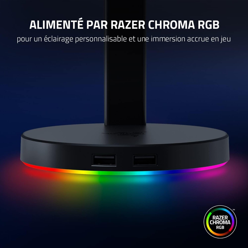 Support (station d'accueil) de casque-micro Chroma Mercury v2 - Blanc RVB Support (station d'accueil) de casque-micro Chroma Mercury v2 - Blanc RVB