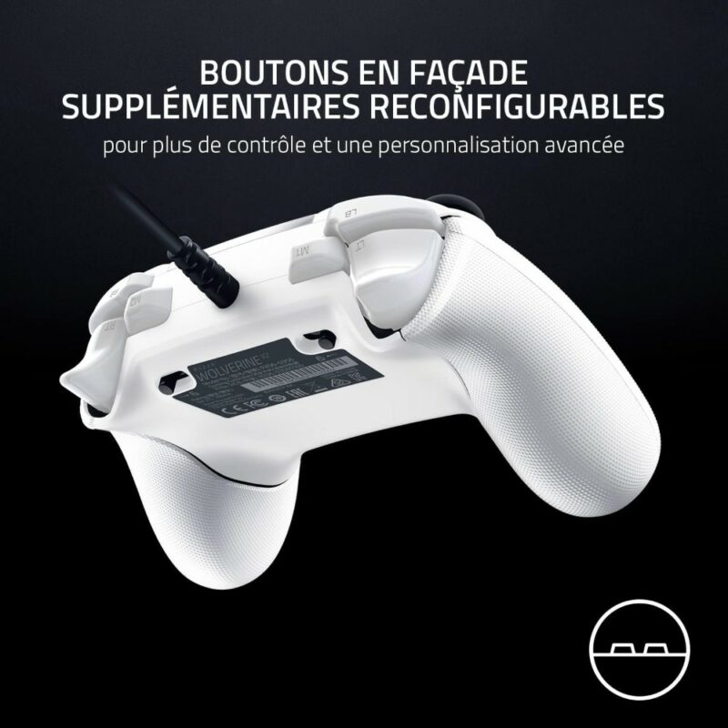 Razer Wolverine V2 Blanc 3,5 mm Manette de jeu Analogique PC, Xbox One, Xbox One S, Xbox One X, Xbox Series S, Xbox Series X