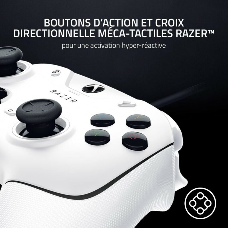 Razer Wolverine V2 Blanc 3,5 mm Manette de jeu Analogique PC, Xbox One, Xbox One S, Xbox One X, Xbox Series S, Xbox Series X