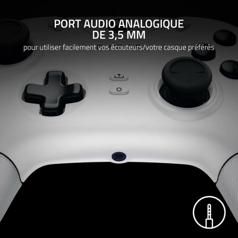 Razer Wolverine V2 Blanc 3,5 mm Manette de jeu Analogique PC, Xbox One, Xbox One S, Xbox One X, Xbox Series S, Xbox Series X