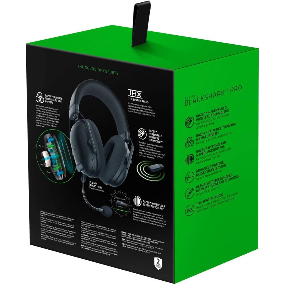 Razer BlackShark V2 Pro Casque Avec fil &sans fil Arceau Jouer Noir Razer BlackShark V2 Pro Casque Avec fil &sans fil Arceau Jouer Noir