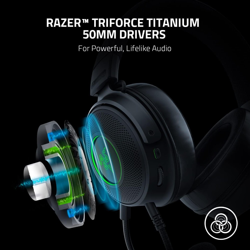 Razer Kraken V3 HyperSense Casque Avec fil Arceau Jouer USB Type-A Noir Razer Kraken V3 HyperSense Casque Avec fil Arceau Jouer USB Type-A Noir