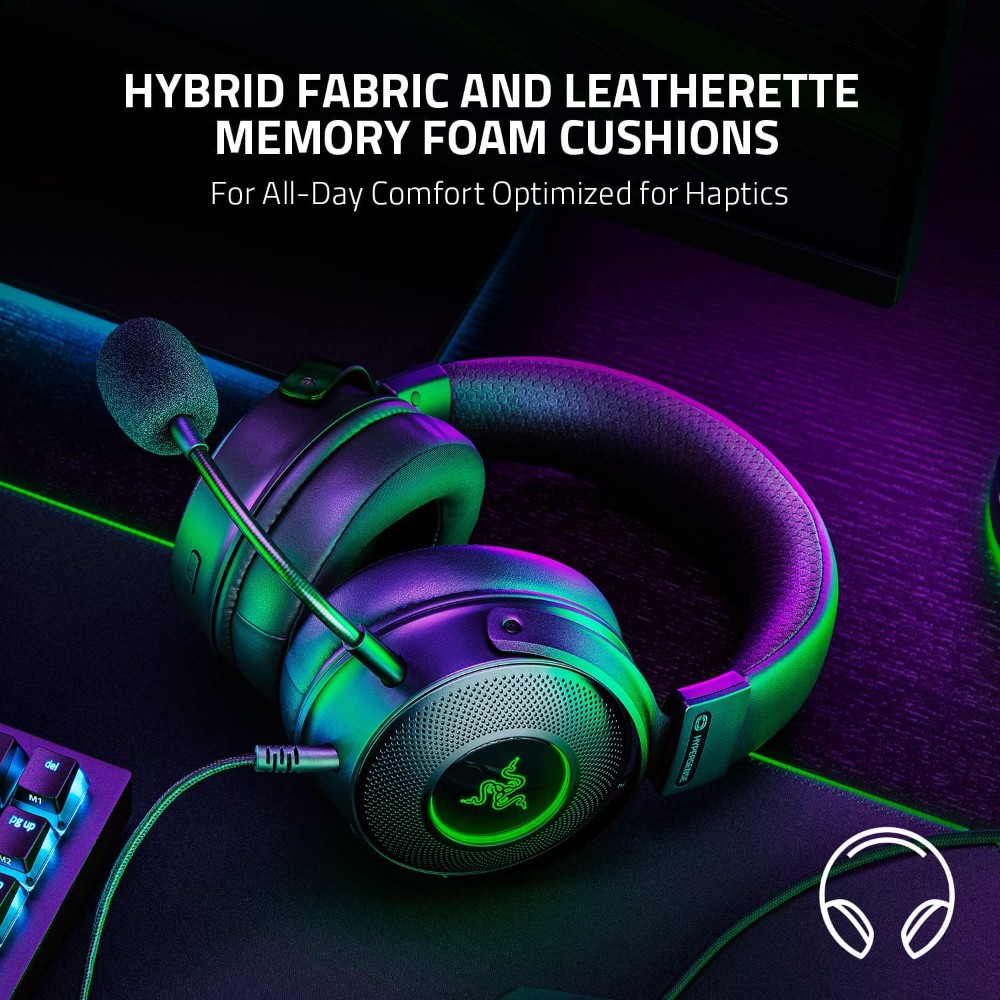 Razer Kraken V3 HyperSense Casque Avec fil Arceau Jouer USB Type-A Noir Razer Kraken V3 HyperSense Casque Avec fil Arceau Jouer USB Type-A Noir
