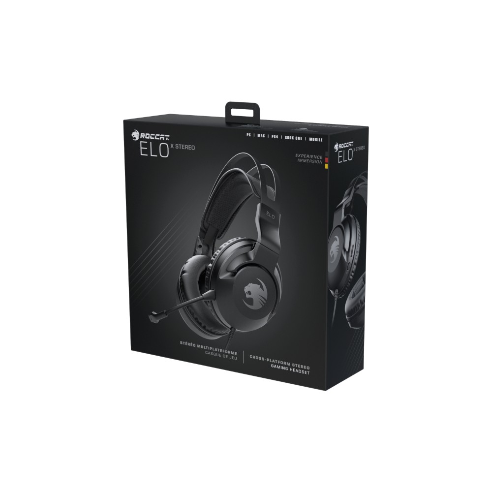 Casque-micro gaming Stéréo filaire Elo X - Noir Casque-micro gaming Stéréo filaire Elo X - Noir