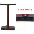 MULTI - DUAL HEADSET STAND SUPPORT CASQUE LED