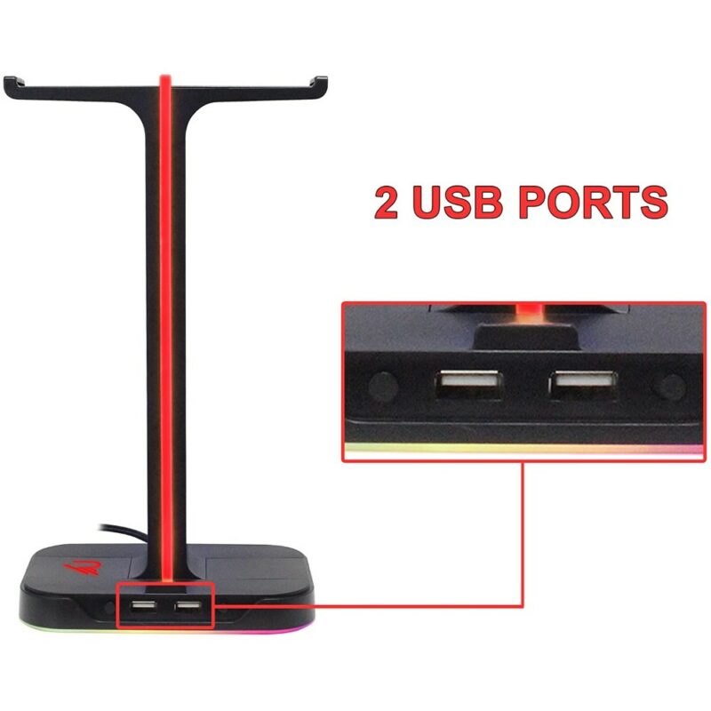 MULTI - DUAL HEADSET STAND SUPPORT CASQUE LED