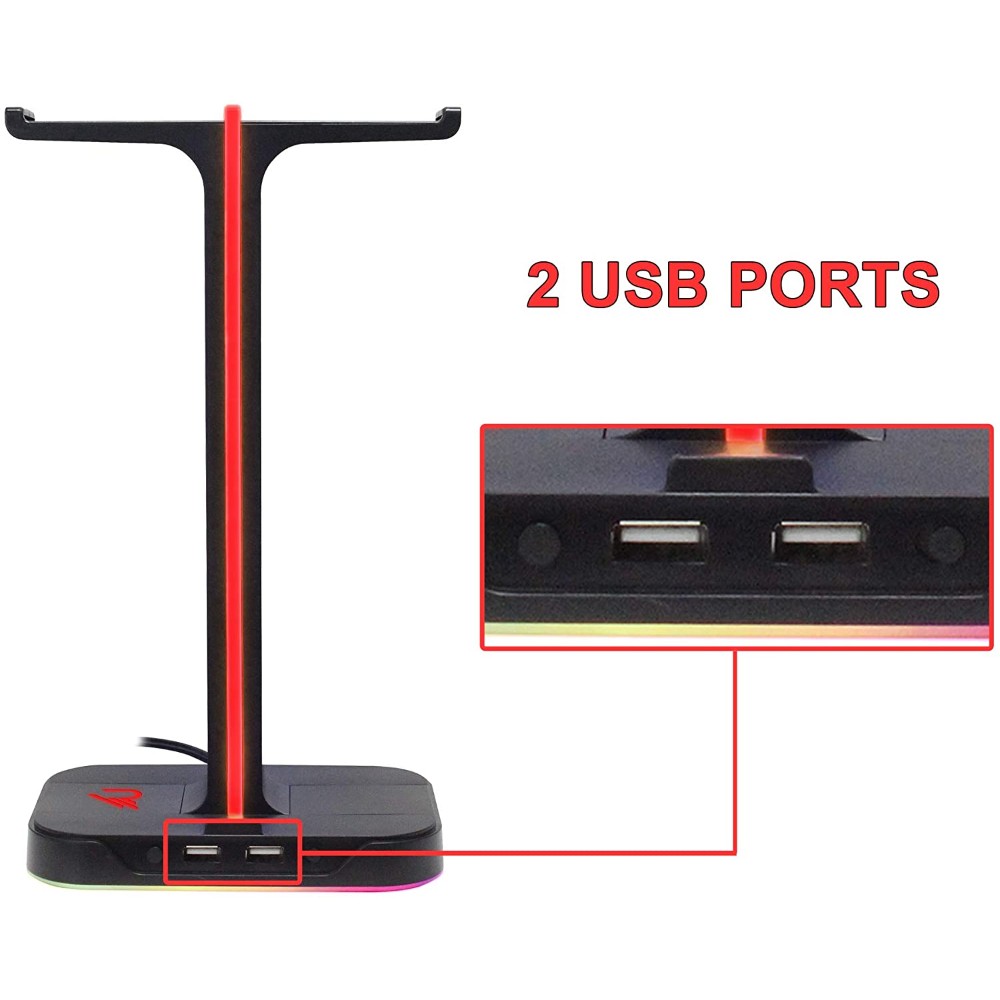 MULTI - DUAL HEADSET STAND SUPPORT CASQUE LED MULTI - DUAL HEADSET STAND SUPPORT CASQUE LED