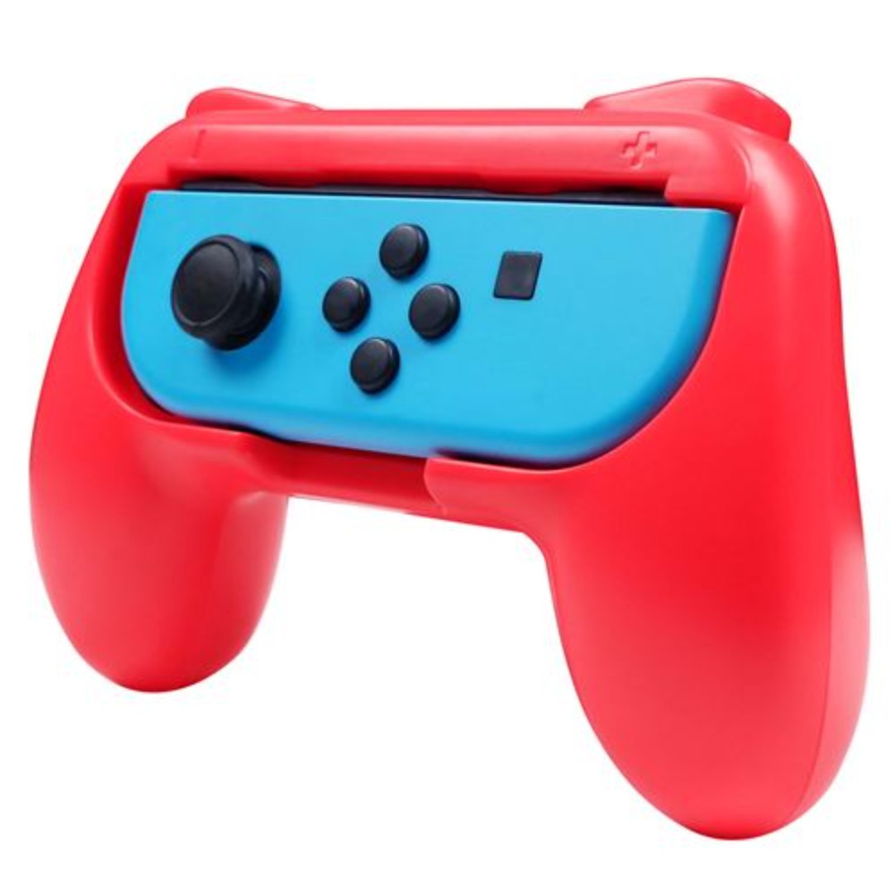 Pack de 2 poignées de confort (grips) pour manettes de jeu Joy-Con Nintendo Switch - Rouge Pack de 2 poignées de confort (grips) pour manettes de jeu Joy-Con Nintendo Switch - Rouge