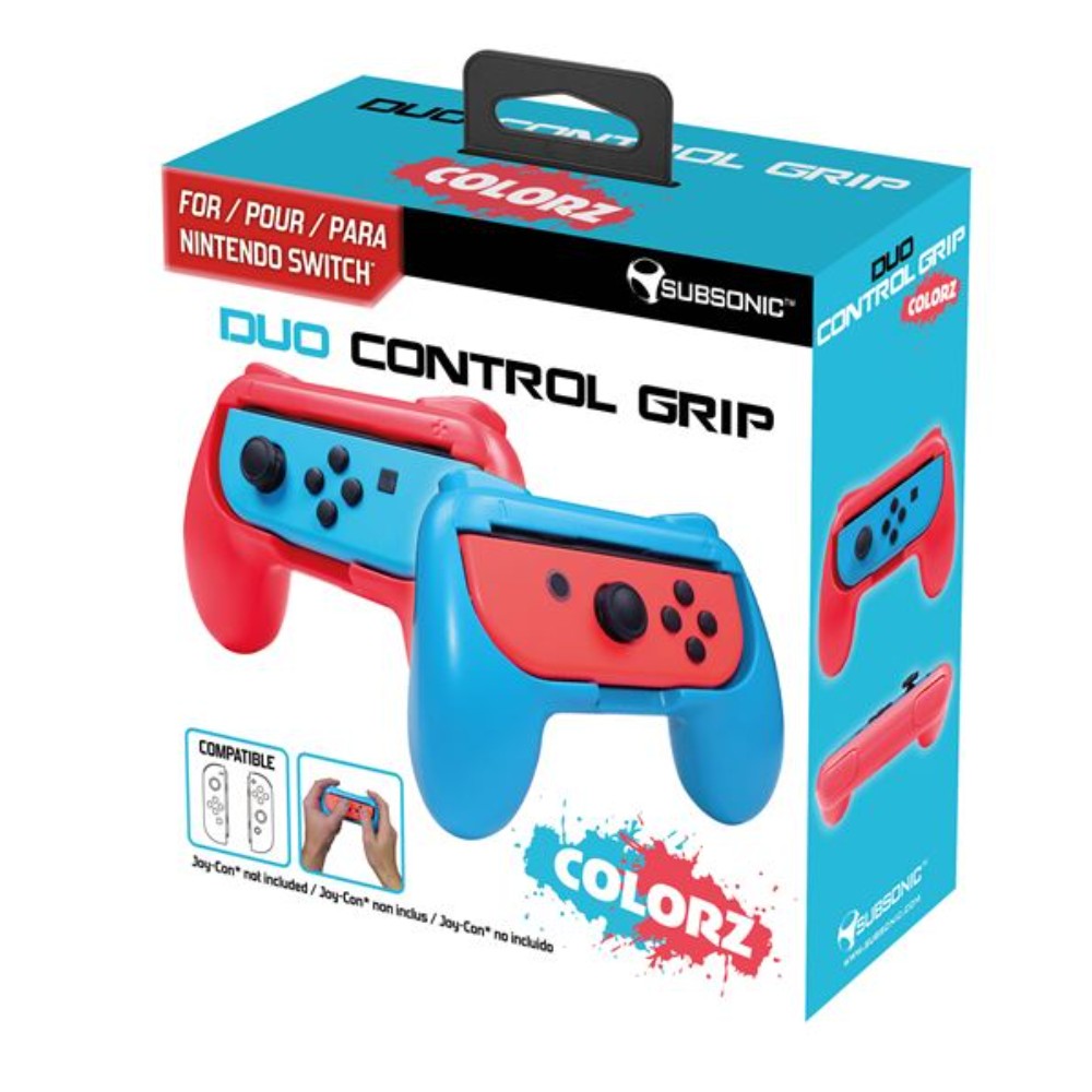 Pack de 2 poignées de confort (grips) pour manettes de jeu Joy-Con Nintendo Switch - Rouge Pack de 2 poignées de confort (grips) pour manettes de jeu Joy-Con Nintendo Switch - Rouge