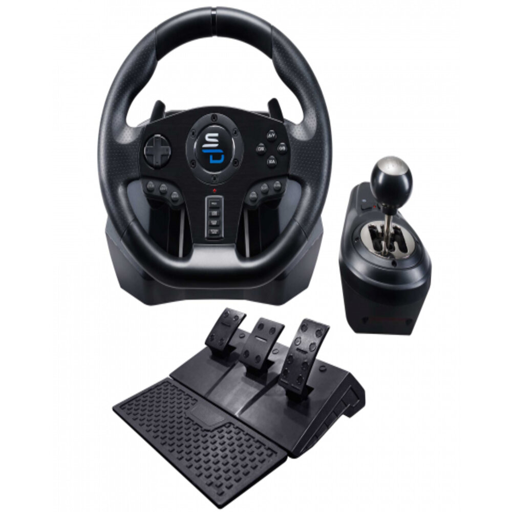 Volant de course Superdrive GS 850-X avec pédalier, palettes et levier de vitesse Volant de course Superdrive GS 850-X avec pédalier, palettes et levier de vitesse