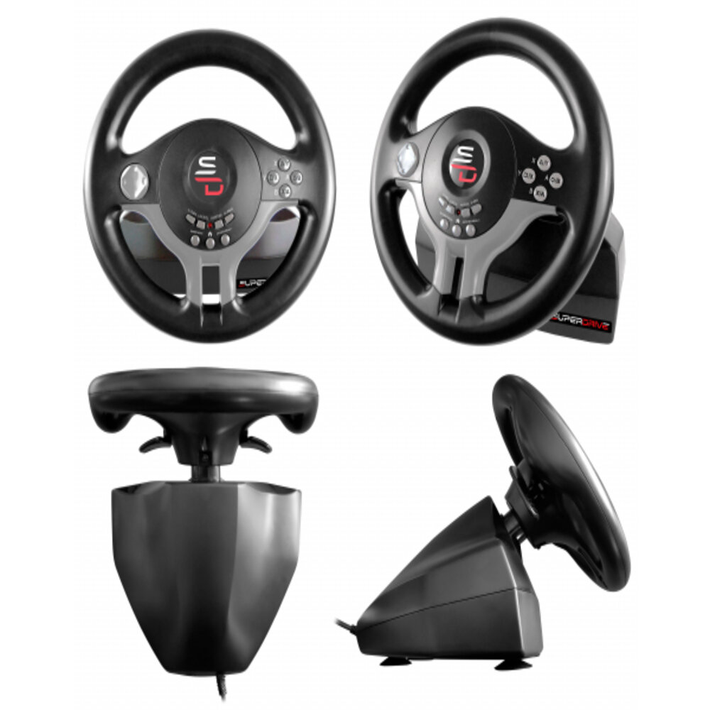 Volant de course SuperDrive SV200 multi-supports - Noir Volant de course SuperDrive SV200 multi-supports - Noir