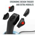 TCA Manette USB Airbus Edition pour PC - Bleu grisé & Noir
