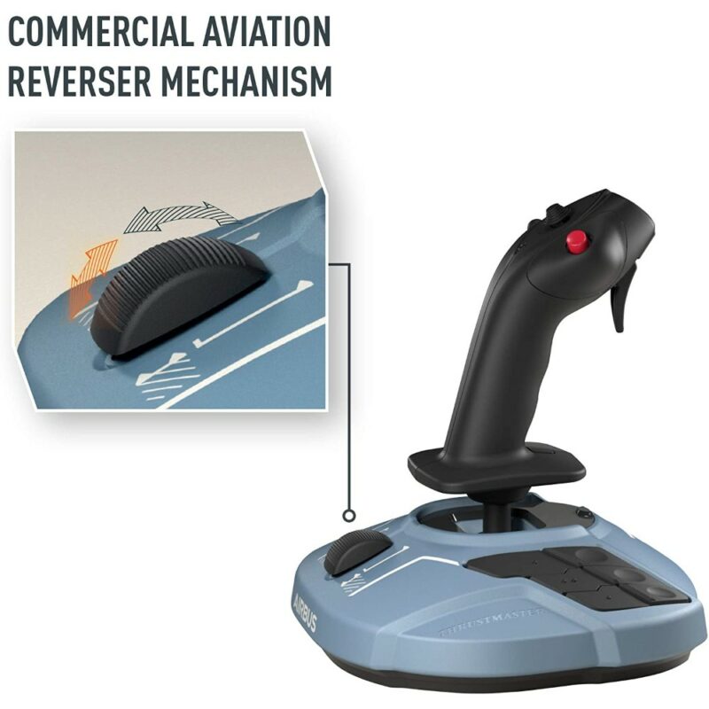 TCA Manette USB Airbus Edition pour PC - Bleu grisé & Noir