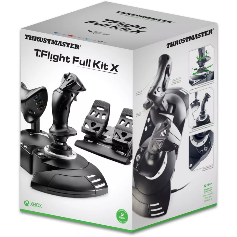 Kit de simulation de vol gaming complet T.Flight Full Kit X pour Xbox & PC - Noir Kit de simulation de vol gaming complet T.Flight Full Kit X pour Xbox & PC - Noir