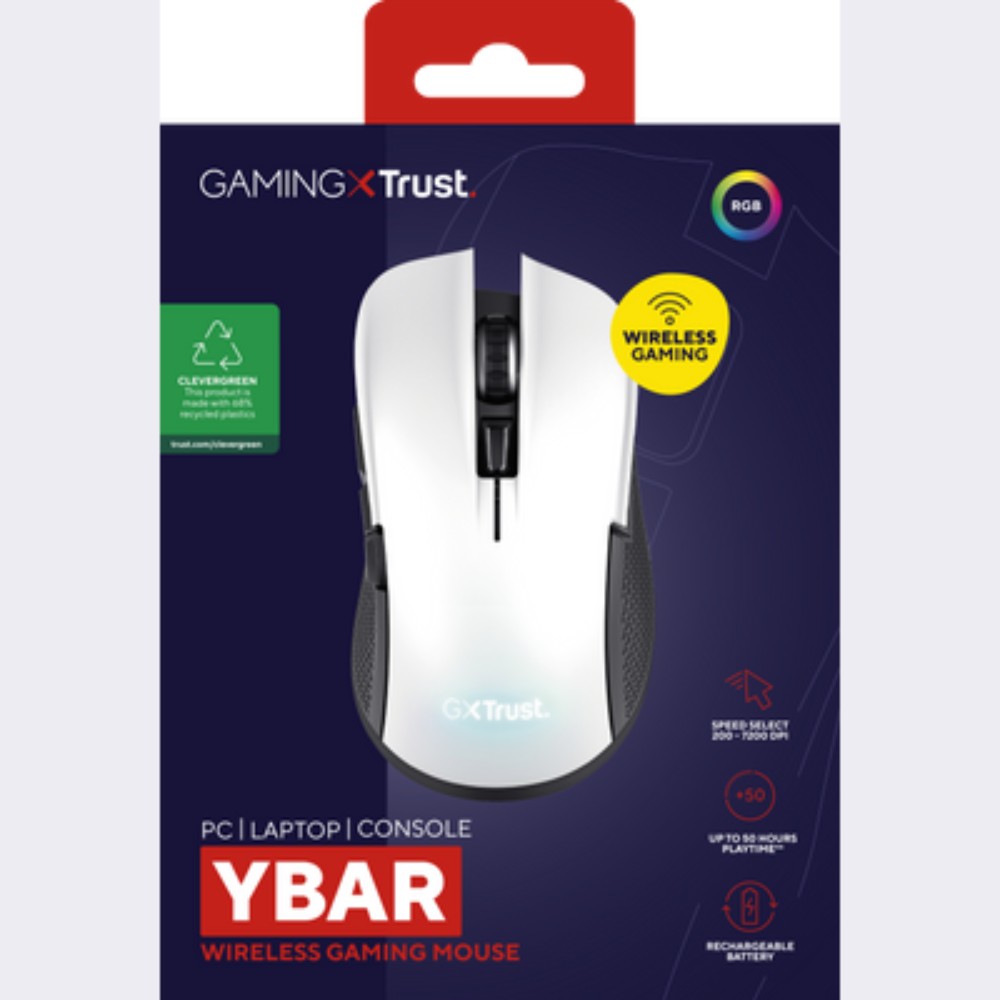 Souris optique gaming sans fil GXT 923 YBar - Blanc Souris optique gaming sans fil GXT 923 YBar - Blanc