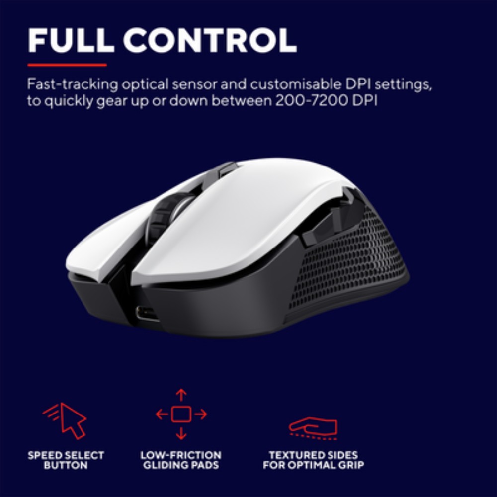 Souris optique gaming sans fil GXT 923 YBar - Blanc Souris optique gaming sans fil GXT 923 YBar - Blanc